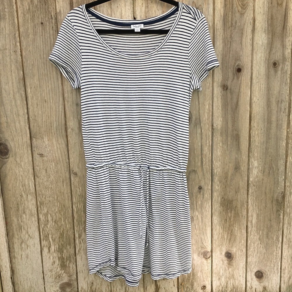 Anthropologie Navy Splendid Striped Cotton Mini Dress Medium